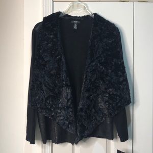 Alfani 3x deep black sweater jacket NWT perfect
